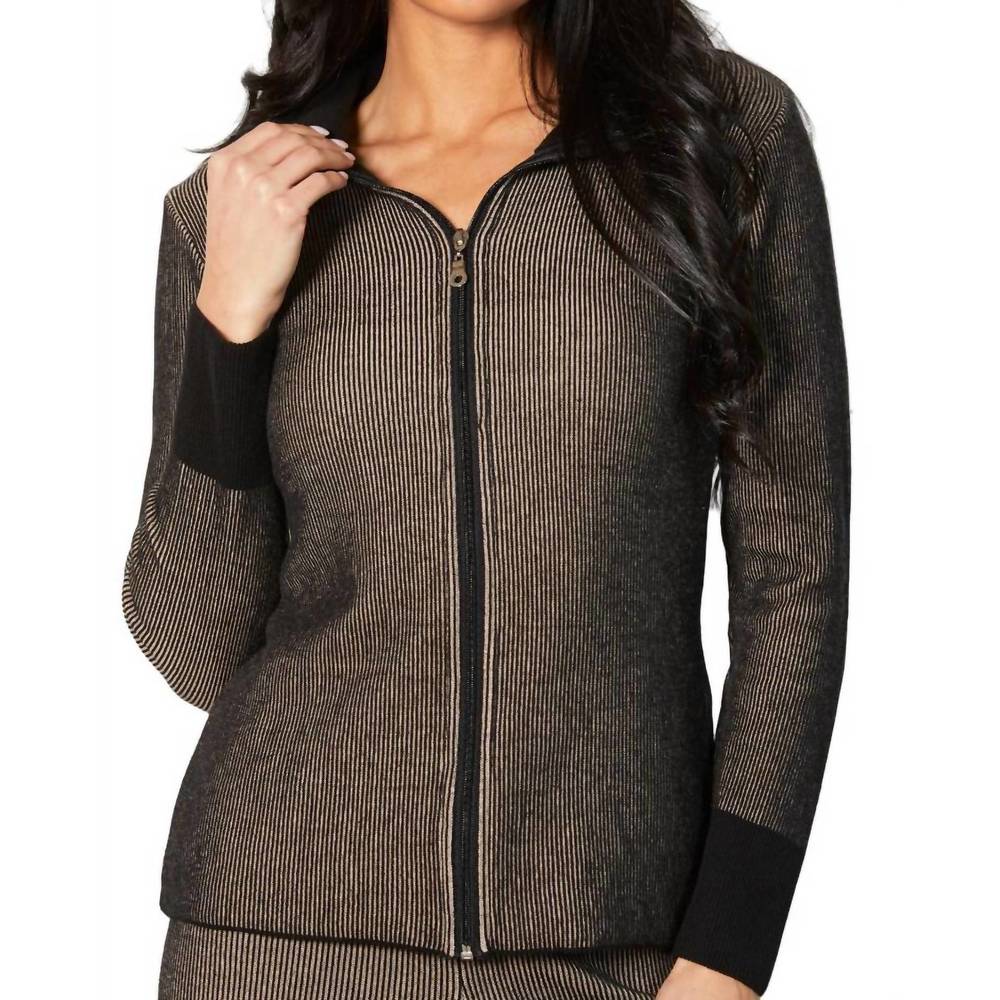 NEW ANGEL APPAREL two tone ribbed cardigan in sand